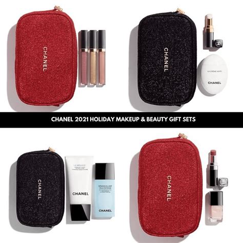 chanel makeup bag gift set|chanel lipstick set with bag.